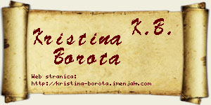 Kristina Borota vizit kartica
